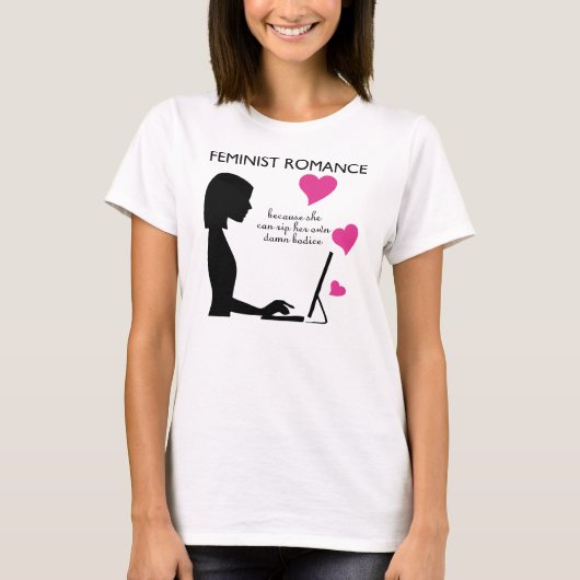 Feministische Romance: ze kan haar eigen lichaam s T-shirt (Voorkant)