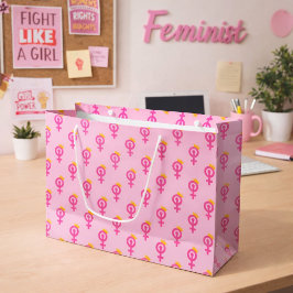 Feministische Roze Groot Cadeauzakje