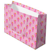 Feministische Roze Groot Cadeauzakje (Voorkant Gekanteld)