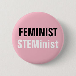 Feministische STEMinist Button Pink STEM Resistanc