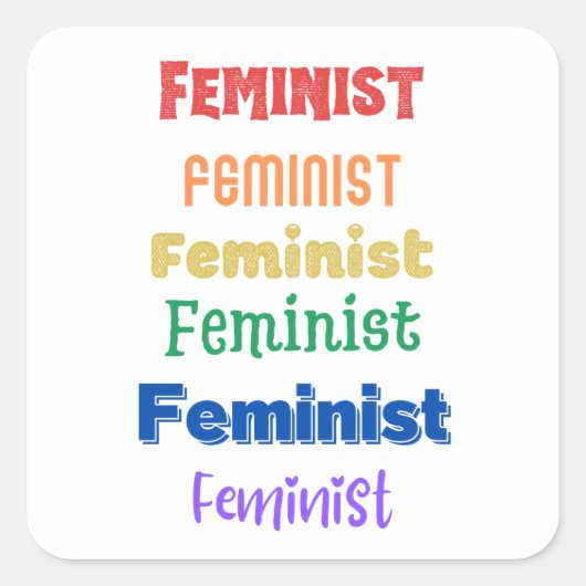 feministische sticker (Voorkant)