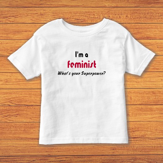 Feministische superenergieslogan kinder shirts