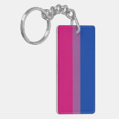 feministische tegenstander van bi - bisexual pride sleutelhanger (Voorkant Links)