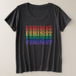 feministische trots grote maat t-shirt