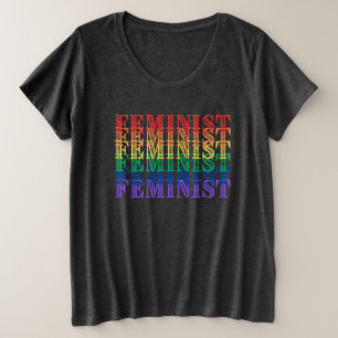 feministische trots grote maat t-shirt