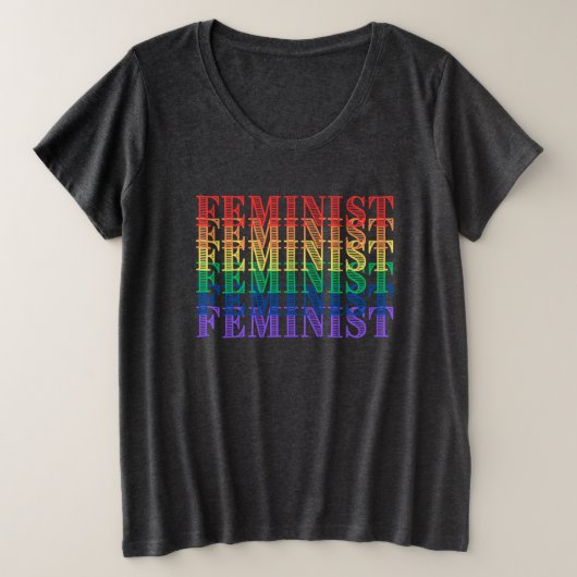 feministische trots grote maat t-shirt (Design voorkant)