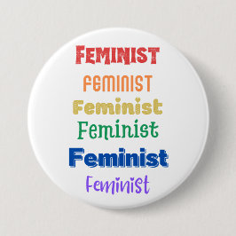 feministische trots-knop ronde button 7,6 cm