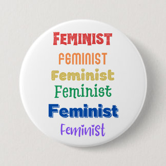 feministische trots-knop ronde button 7,6 cm