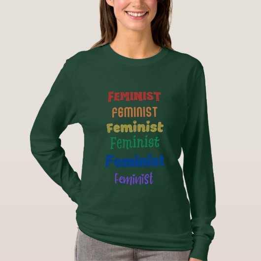 feministische trots-lange mouw t-shirt (Voorkant)