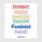 feministische trots-leuk lettertype-transparante a sticker (Vel)