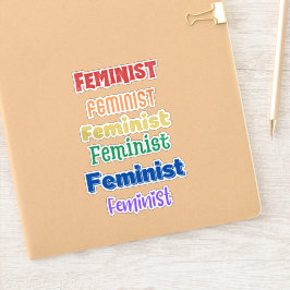 feministische trots-leuk lettertype-transparante a sticker