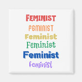 feministische trots "mars van de vrouw" magneet (Voorkant)