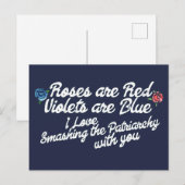 Feministische Valentijn Gedicht Valentijnsdag Femi Briefkaart (Voorkant / Achterkant)