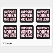 Feministische verkiezingen - Steun aan vrouwen die Vierkante Sticker (Vel)