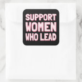 Feministische verkiezingen - Steun aan vrouwen die Vierkante Sticker (Tas)