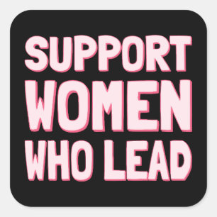 Feministische verkiezingen - Steun aan vrouwen die Vierkante Sticker