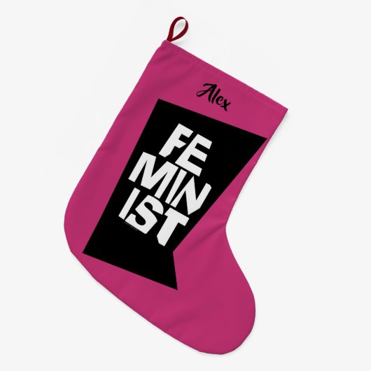 Feministische vrouwen vrouw me te gelijk grote kerstsok (Voorkant (Hangend))