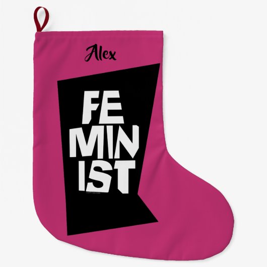 Feministische vrouwen vrouw me te gelijk grote kerstsok (Voorkant)