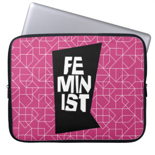 Feministische vrouwen vrouw me te gelijk laptop sleeve