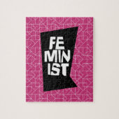 Feministische vrouwen vrouw meisje me te gelijk legpuzzel (Verticaal)