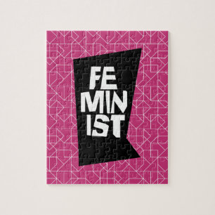 Feministische vrouwen vrouw meisje me te gelijk legpuzzel