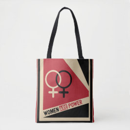 Feministische vrouwen zijn zwart met macht tote bag