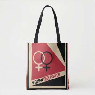Feministische vrouwen zijn zwart met macht tote bag