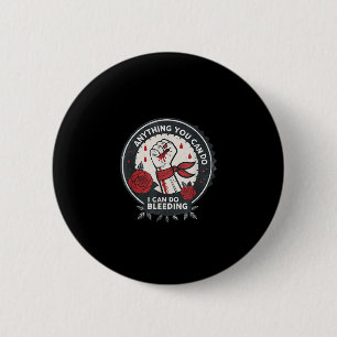 Feministische Wer Alles wat jij kan, kan ik Bloede Ronde Button 5,7 Cm