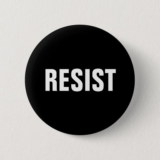 feministische zwarte en witte resten ronde button 5,7 cm (Voorkant)