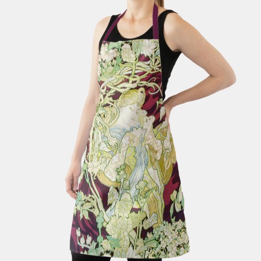 Femme à marguerite - Mucha daisy Textielrepro Schort (Insitu)