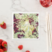 Femme à marguerite - Mucha daisy Textielrepro Servet (Insitu)