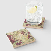 Femme à marguerite - Mucha daisy Textielrepro Stenen Onderzetter (Zijkant)