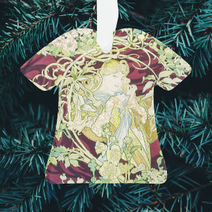 Femme à marguerite - Mucha textielpaneelrepro Ornament