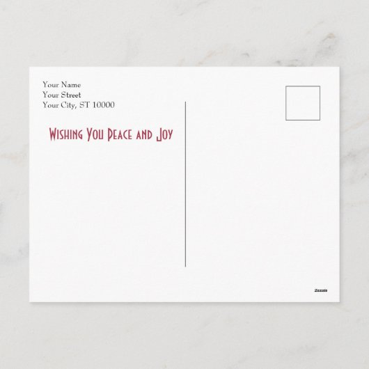 Femme à marguerite - Mucha-textielrepro kerst Feestdagenkaart (Achterkant)