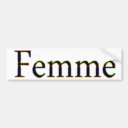 Femme Bumpersticker (Voorkant)