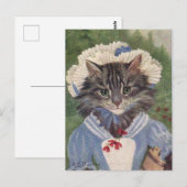 Femme de chambre chat briefkaart (Voorkant / Achterkant)