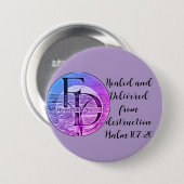 Femme Delivrance-Button Ronde Button 7,6 Cm (Voorkant /achterkant)