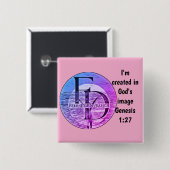 Femme Delivrance-Button Vierkante Button 5,1 Cm (Voorkant /achterkant)