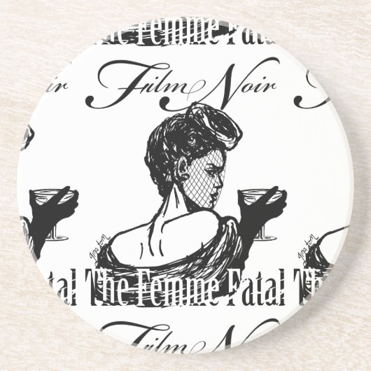 Femme Fatal Zandsteen Onderzetter (Voorkant)