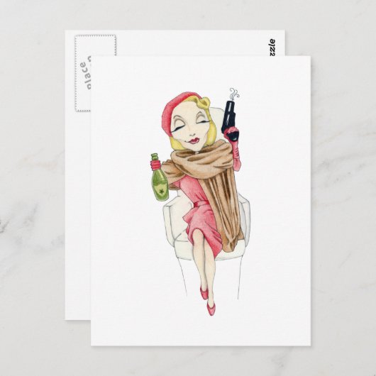 Femme Fatale Briefkaart (Voorkant / Achterkant)