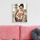 Femme Fatale Diva uit 1920 - Roken en Pistolen Canvas Afdruk (Insitu (Woonkamer))