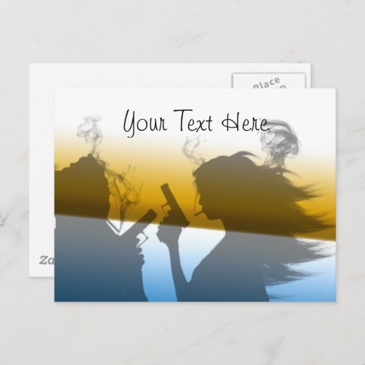 Femme Fatale - Dubbele postkaart (Voorkant / Achterkant)