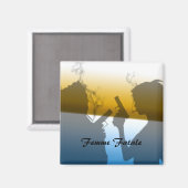 Femme Fatale - Dubbele troebele magneet (Voorkant / Achterkant)