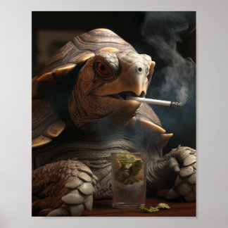 Femme Fatale met een sigaret Poster