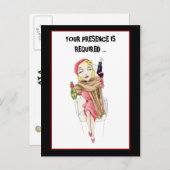 Femme Fatale Murder Mystery Invitation Briefkaart (Voorkant / Achterkant)