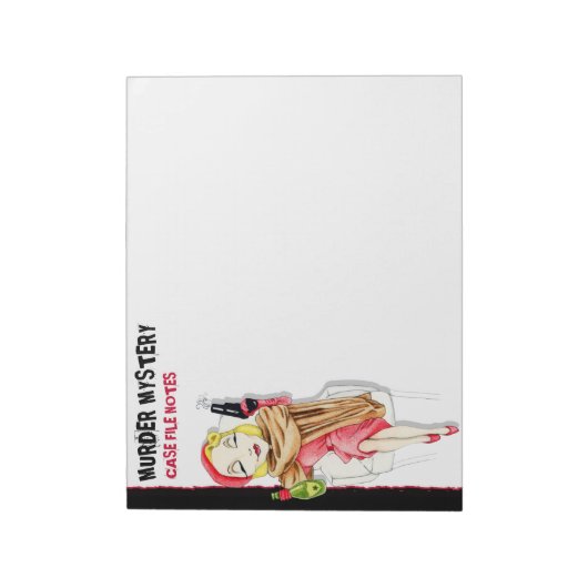 Femme Fatale Murder Mystery Large Notitieblok (Linkerzijde)