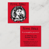 Femme Fatale Personaliseren Vierkante Visitekaartje (Voorkant / Achterkant)