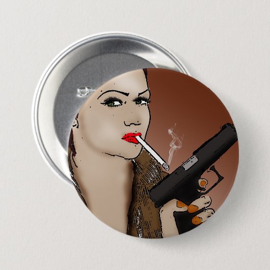 Femme Fatale - Roken en Button van Pistolen (Voorkant /achterkant)