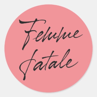 Femme Fatale Ronde Sticker