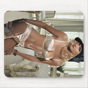 Femme Fatale uit 1920 - Roken en Pistolen Muismat